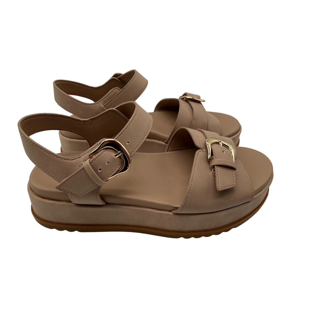 Naturalizer‎ Platform Sandals Womens 7 Mauve Excellent Buckle Straps Comfort
